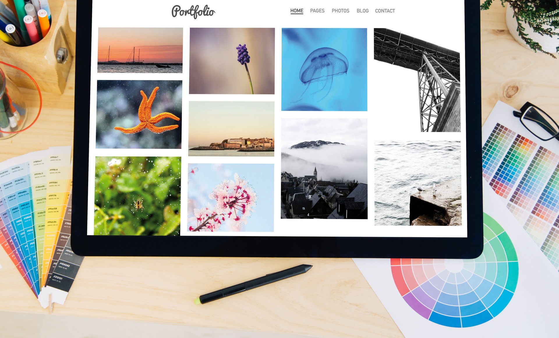 tablet pro photo portfolio site